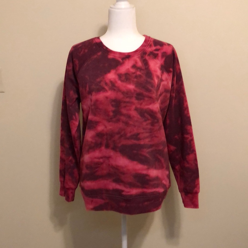 NWOT Pink Reverse Tie Dye Sweatshirt - L